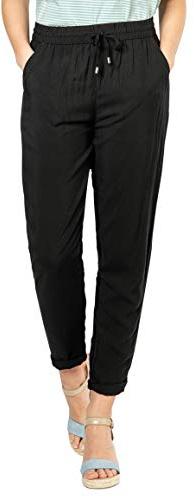 Sublevel Damen Stoff-Hose mit Bindegürtel aus Viskose