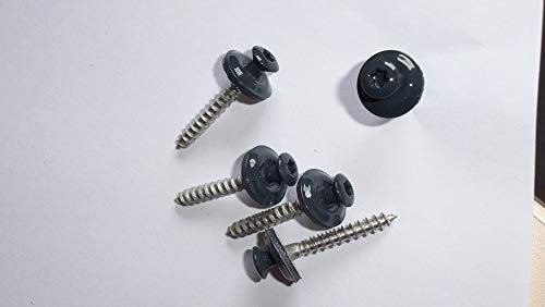 100 Spenglerschrauben lackiert RAL 7016 anthrazit grau 4,5 x 45 mm mit 15 mm Dichtscheiben Antrieb Mehrstern T20 Edelstahl V2A