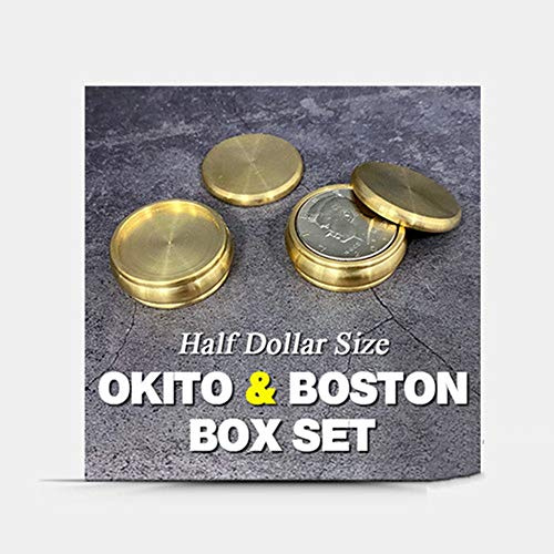 ZQION Okito & Boston - Juego de cajas (tamaño de medio dólar), trucos mágicos, aparecen, desaparecer, mago, primer plano, ilusiones, truco