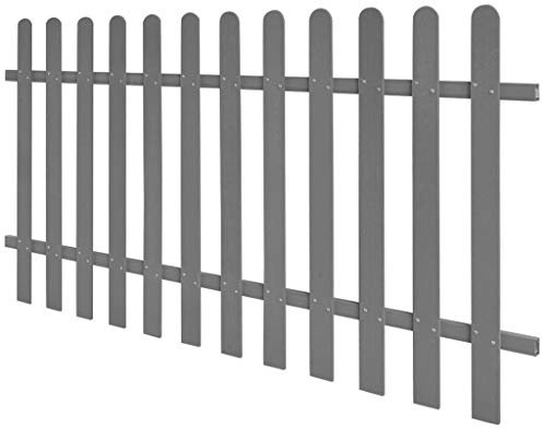 Susany Gittermatten WPC-Zaun Lattenzaun Gitterzaun Gartenzaun Schmuckzaun 200 x 100 cm Grau Mit insgesamt 12 Latten