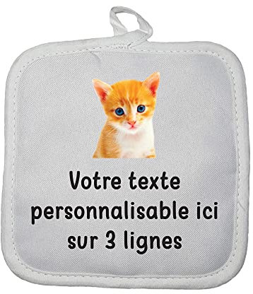 Mygoodprice Topflappen, Piktogramm, Katze 2, personalisierbar