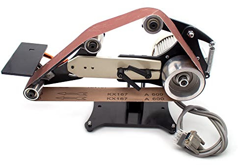 Toplionace Máquina Lijadora de Banda de 915x50MM, Servomotor Sin Escobillas de 750W, Afilador de Cuchillos Eléctrico, Pulidora Ajustable, uso Vertical y Horizontal