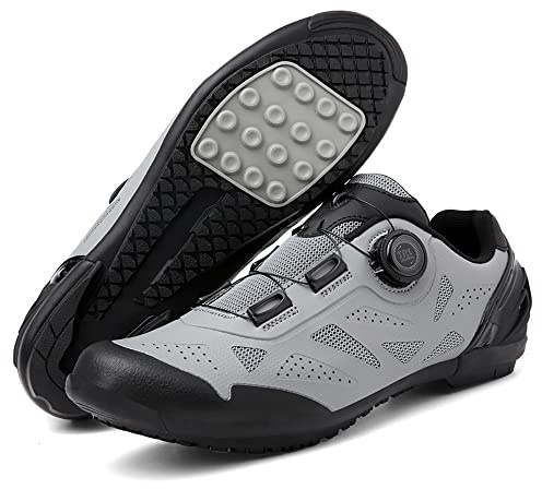 Webrosistol Chaussure Velo Route Homme Femme Extérieur Intérieur Chaussures VTT Plates Baskets de Cyclisme à Semelle en Caoutchouc