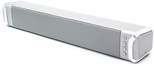 Mini barra de sonido Altavoz a prueba de agua con Bluetooth Barra de sonido de 2.1 canales Calidad de sonido súper alta Excelente envolvente Estéreo 3D Barra de sonido portátil Bluetooth,Blanco The