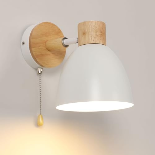 DAXGD Wandleuchten Innen, Wandlampe E27, Wandleuchte Mit Schalter, 360° Drehbar für Schlafzimmer-Arbeitszimmerkorridor (Keine Glühbirne)