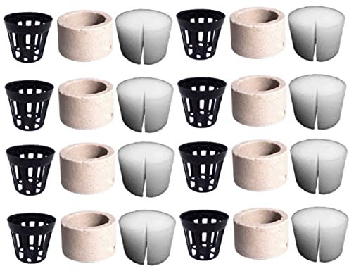 VILLFUL 24Pcs Planting Ring Plastic Sponge Pottery Planting Rings Ideal for Aquarium Water Garden and Hydroponics