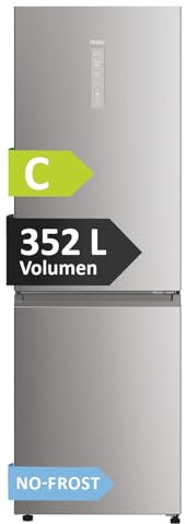 Haier 2D 60 Series 5 Pro HDPW5618CNPK - Frigorífico Combi, WIFI, Botellero, Funciones inteligentes, 352L, My Zone, Cajón Humidity Zone, Total No Frost, Ancho 59,5cm, Motor Inverter, Luz LED, Inox