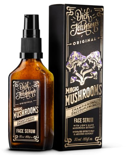 DICK JOHNSON Face Serum Magic 30 ml, mit Löwenmähnen-Pilzextrakt | Feuchtigkeitsspendend, aufhellend, Anti-Aging, für empfindliche Haut, hochkonzentriert, ohne Duftstoffe