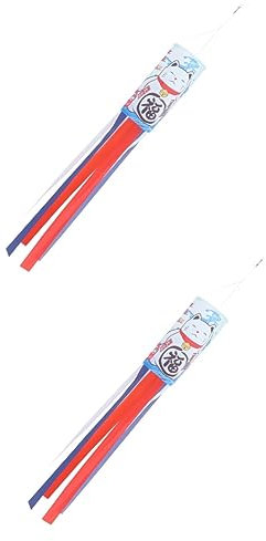 VANZACK 2st Japanische Windpfeifenflagge Flagge Windsack Windsack- Flaggendekoration Dekorationen Im Japanischen Stil Im Freien Windsackstange Haartrockner Polyester Japanischer Stil