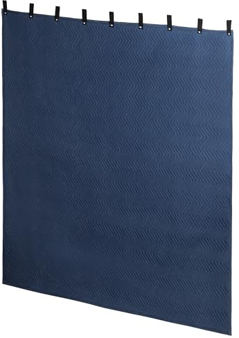 MABOZOO Studio-ljudfilt, 96 x 80 stor ljudisolerad filt med öljetter, slitstark ljuddämpande brusreduceringsdelare för verkstad, källare, tvätt, akustisk (svart)