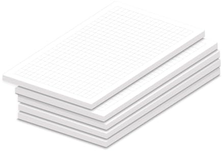 PRICARO Notizblock Kariert, A6, 5 Stück