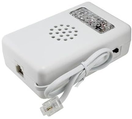 Campanello telefonico con luce LED, tono regolabile e facile installazione; ideale per notifiche uditive e visive.