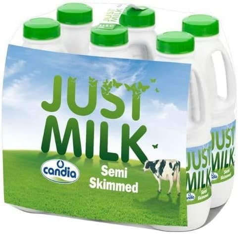 Candia Just Milk UHT Semi-Skimmed Milk, 12 x 1L - By Shop 4 Less