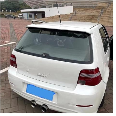 Heckflügel Hinten Stamm Lip Spoiler Flügel Für VW Für Golf 4 Dach Spoiler 1998-2004 Mk4 ABS Material Unlackierte Farbe Heckspoiler (Farbe : Kohlefaser-Optik)