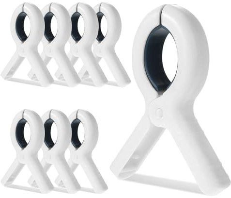 Tyqour 8PCS Beach Towel Clips for Sun Loungers Sunbed Pegs Heavy Duty Large Towel Pegs, Extra Strong Strong Grip Keep Your Towel from Blowing Away Beach Accessories
