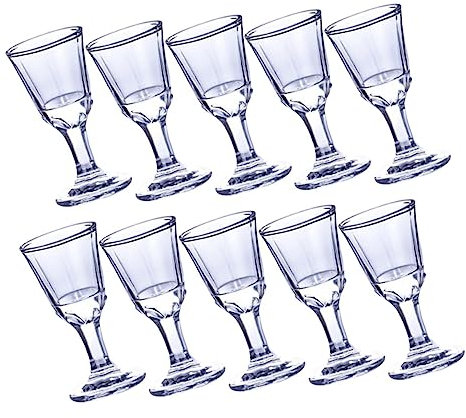 COLLBATH 10pezzi Bicchiere Da Liquore in Vetro Trasparente Highball Piccoli Bicchieri Per Feste e Occasioni Speciali
