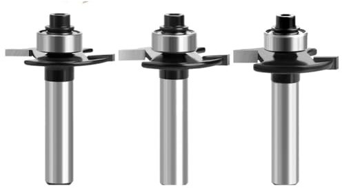 3 Stück 8 mm Schaft T-Nut-Fräser for Kekse, Fugen, Schlitzfräser, 2 mm Höhe, Fräser for Holzbearbeitung