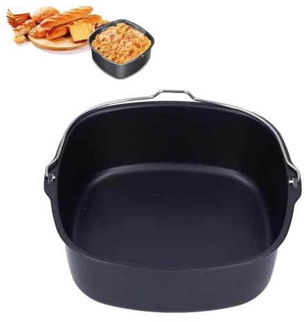 Beufee Barile per torta, Accessori per friggitrice ad aria Padelle per friggitrice ad aria Torte e pizza Friggitrice ad aria Barile per teglia Teglia per pizza in acciaio Barile per (22cm)