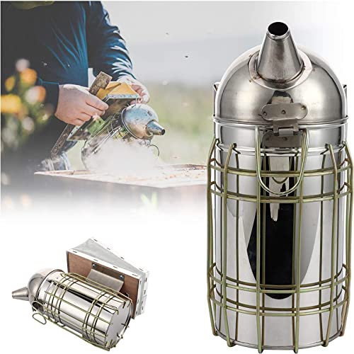 Lxwyq Bee Hive Smoker, Edelstahl Beehive Smoker, Imkereibedarf und Ausrüstung mit Hitzeschild für die Imkerei