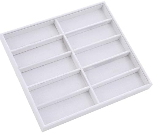 Lpitoy Plateau Organisateur De Lunettes De, 10 Grilles Plateaux Organisateur De Lunettes, Montres De Lunettes, Présentoir De Bijoux, Boîte De Plateau Organisateur pour Hommes Femmes