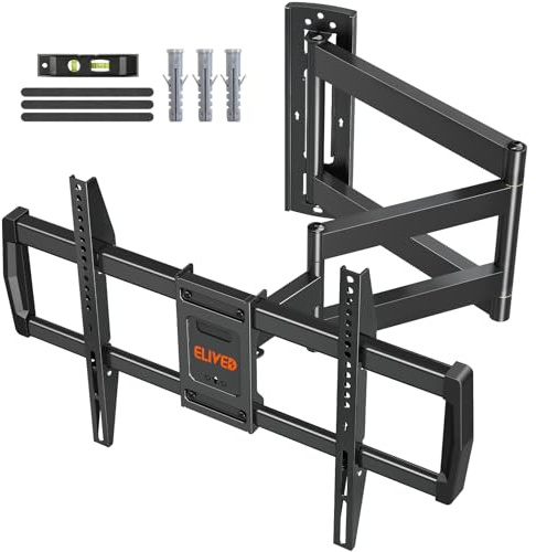 ELIVED TV Wall bracket with 962mm Long Reach for Most 42-75 Inch TVs | Extension Arm Corner TV Mount, Full Motion Wall Bracket Swivel and Tilt, Max VESA 600x400mm, Holds up to 35KG