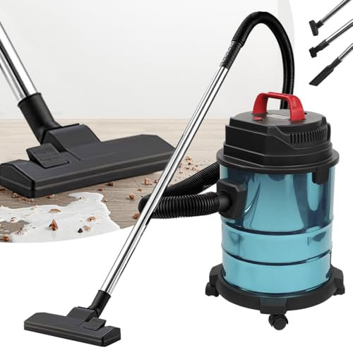 wet and dry vacuum cleaner, 1600W, 20L Wet & Dry Blow Dryer, 3-in-1 Blower Function, 18000pa Suction power, Powerful Industrial Dust Extractor with Stainless Steel Tank for Indoor & Outdoor Cleaning