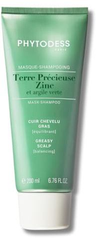 Masque-Shampooing Équilibrant TERRE PRECIEUSE - Soin Cuir Chevelu Gras 200ml - Zinc et Argile Verte, Purification, Régulation et Apaisement