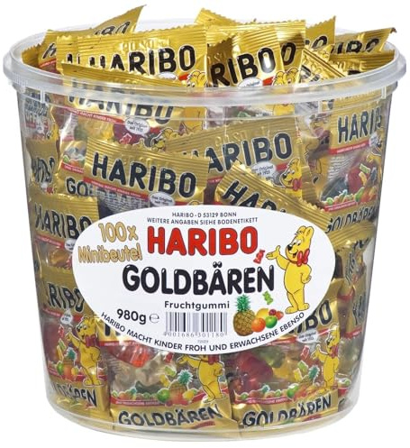 95-105 bolsas Ositos de pequeñas de gominola en cubo ADRI de pet con tapa y asa, Bolsitas de Gominolas 10 gr Perfectas para Regalar en Cumpleaños 1 kg.