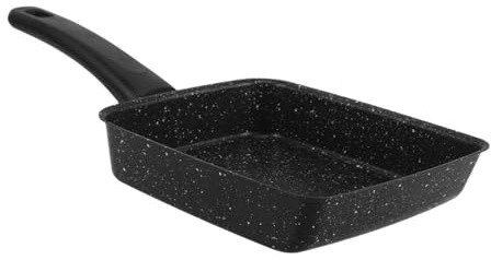 Cabilock Padella Antiaderente Rettangolare Giapponese per Tamagoyaki e Pancake Padella Piccola per Uova e Frittate Compatibile con Vari Cottura Manico Resistente per Colazioni Facili da