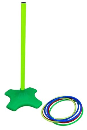 predolo Ringwurfspiel für Drinnen Und Draußen mit 8 Ringen, Lustige Sportaktivität, Karnevalsspiel, Ringwurfspiel für Garten, Strand, Veranstaltungen, Grillen, Grüner Beitrag