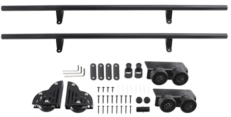 Artudatech Rolling Library Sliding Ladder Hardware Kit with Brake 6.6FT Round Tube