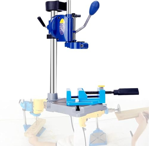 Support De Perceuse à Colonne pour Perceuse à Main, Table De Support De Perceuse à Colonne Robuste avec étau, Outil De Support De Pince D’établi Universel pour Le Perçage De, Clear, A