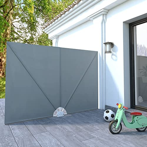 Sophrelle Toldo Lateral Plegable terraza Gris 240x160 cm Gris,44563