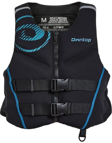Owntop Adults Buoyancy Aid | Lightweight Neoprene Swim Vest | Foldable Buoyancy Vest with Dual Safety Straps | Float Jacket 50N for Fishing, Kayaking, Canoeing, Paddleboarding