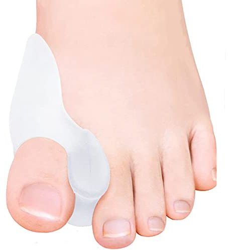 salefun 4X Silikon Hallux Valgus Zehenkorrektur Schiene Zehenspreizer Ballenschutz
