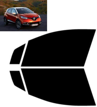 Passgenaue Tönungsfolie für Captur 5-Türen 2013-2019 - Vordere Seitenscheiben (05% Tiefschwarz)