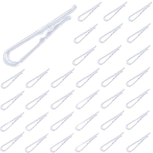LAIYOHO 200Pcs Clear Plastic U Shape Alligator Clips, Strong Grip Clothes Pegs for Shirts Ties Socks Trousers Laundry Organisation