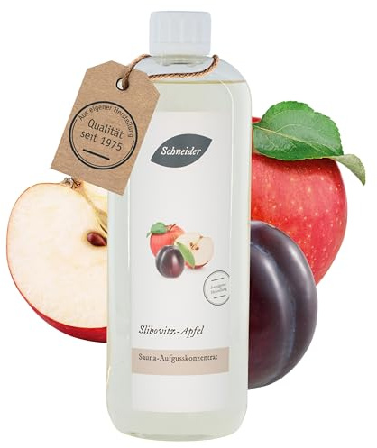 Saunabedarf Schneider Sauna Aufguss Konzentrat Slibovitz - 1000ml, naturreine, ätherische Öle, wohltuender Saunaaufguss & langanhaltendes Dufterlebnis