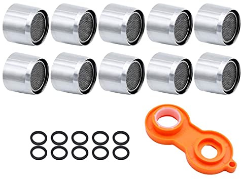 Hsthe Sea Pack de 11 aireadores M22, filtro de grifo, boquilla mezcladora de rosca interna, aireador para grifos con acero inoxidable y ABS