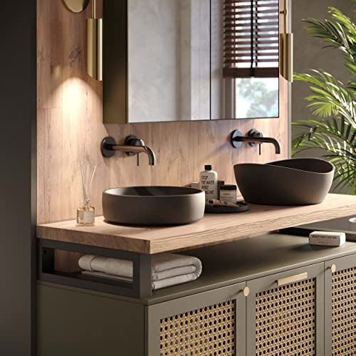 LAMO Manufaktur Waschtischplatte, Holzplatte Waschtisch, 180x50 cm (AxB), Natur, ohne Montageset, LWPG-01-A-002-CR