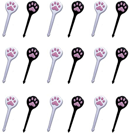 GET FRESH Animal Food Picks for Kids – 18-pcs Cute Cat Paws Food Picks Set for Toddlers Lunch Box Decoration – Fruit Bento Deco Children Toothpicks – Reusable Animal Paws Kids Toothpicks