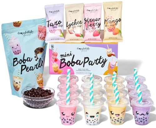 Thoughtfully Gourmet Mini Boba Party Set - 16 Portionen Bubble Tea
