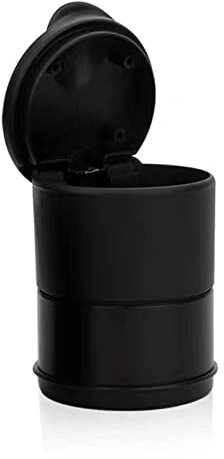 Posacenere per auto, posacenere con coperchio, posacenere, posacenere per auto portatile, portabicchieri in plastica posacenere, per auto, casa, ufficio e viaggio, 1 pz (nero)