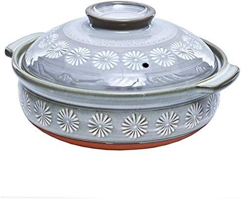 Auflaufformen mit Deckel Suppentopf Japanische Keramik Hot Pot Auflauf Runde Steingut Tontopf Blau Weiß Porzellan 4L