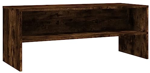 vidaXL Mueble de TV Madera contrachapada Roble Ahumado 100x40x40 cm