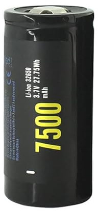 SZAJOR Batería de Litio de 3,7 V y 7500 mAh, batería de Iones de Litio 32650, batería Recargable de Gran Capacidad, Cabezal Plano con imán