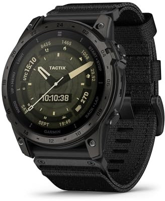 Garmin tactix® 7 - AMOLED Edition, Smartwatch GPS specializzato militare e tattico, display AMOLED adattivo, torcia integrata, mappatura TopoActive precaricata