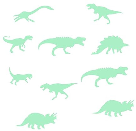 Abaodam Cartoon Leuchtende Wandaufkleber Dinosaurier Nachttapete Für Kinderzimmer Fluoreszierende Wanddekoration Wiederverwendbar Leuchtet Im Dunkeln