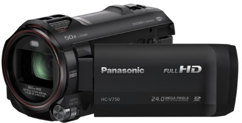 Panasonic HC-V750EB-K Full HD Camcorder - Black (24MP, 50x Intelligent Zoom, Wi-Fi, NFC) (New for 2014) (Renewed)