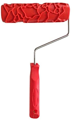 Rouleau de peinture léger avec poignée 17,8 cm Rouleau de peinture décorative en relief Outil de peinture pour décoration murale